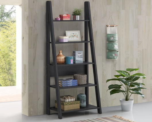 Ladder Bookcase-Black