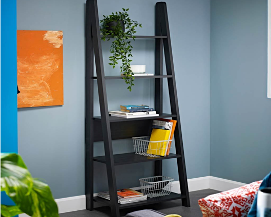 Tyla Ladder Bookcase Black