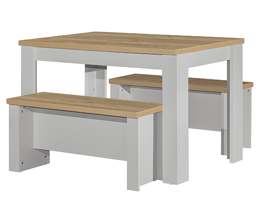 Harper Grey Dining Table & bench set