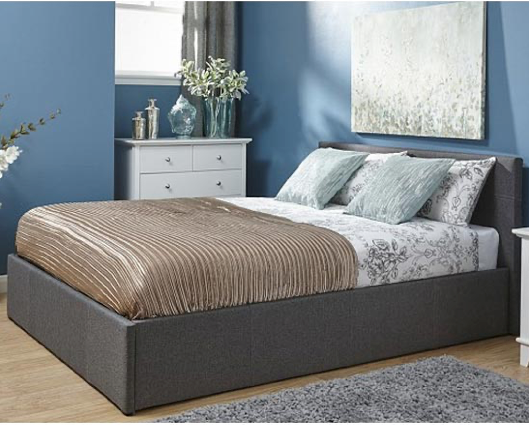 Serena King Side Lift Ottoman Bed-Grey