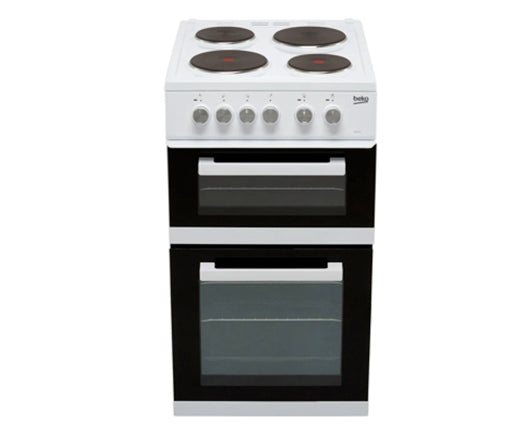 Beko KD531AW 50cm Electric Cooker with Sealed Plate Hob - White
