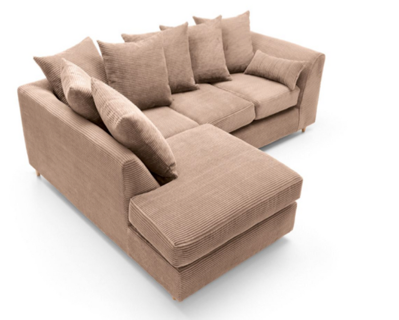 Tyler Left Hand Facing Corner Sofa - Brown