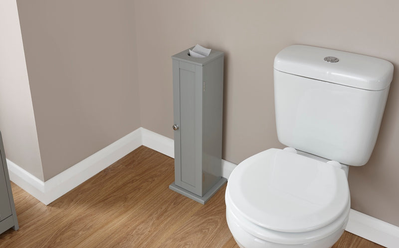 Classic Grey Toilet Roll Cupboard