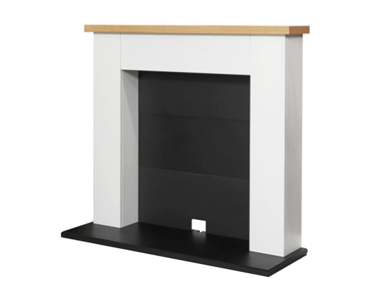 Cyra Electric Stove Fireplace in Pure White, 39 Inch