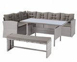 Munich Grey PC Corner Sofa Dining Set