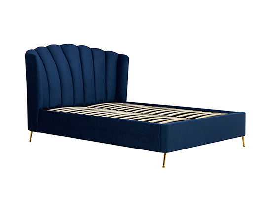 Layla Double Ottoman Bed - Midnight Blue