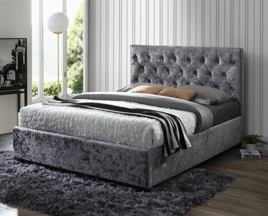 Cai King Size Bed - Steel
