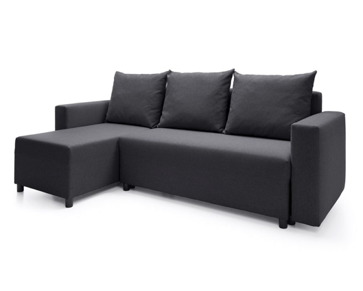 Otto Left Hand Facing Corner Sofa - Black