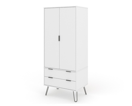 Austin White 2 Door, 2 Drawer Wardrobe