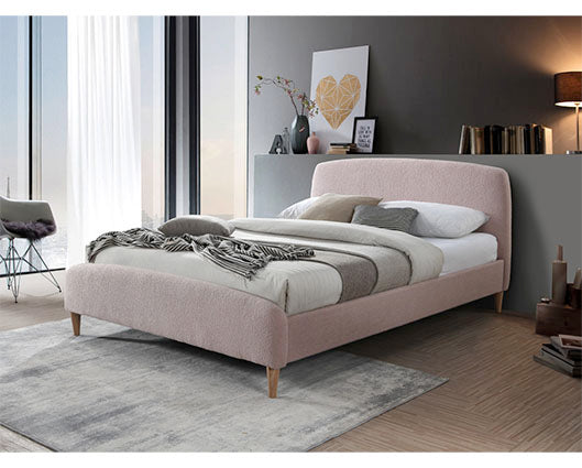 Oliver Double Bed - Blush Pink