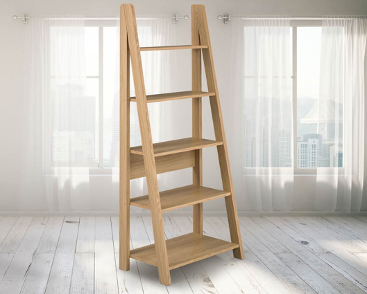 Tyla Ladder Bookcase Oak
