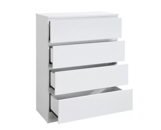 Oslo4 Drawer Chest- White