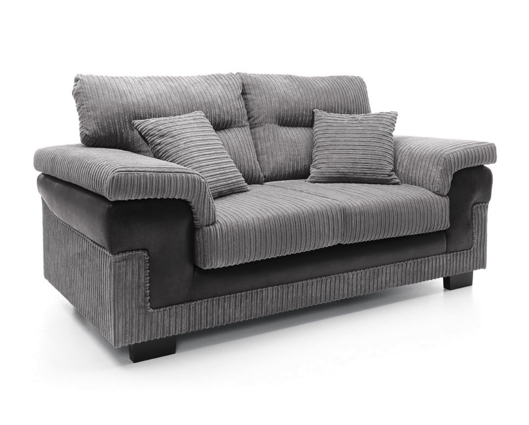 Samson 2 Seater Sofa - Black & Grey