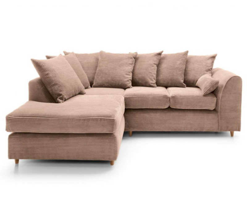 Tyler Left Hand Facing Corner Sofa - Brown