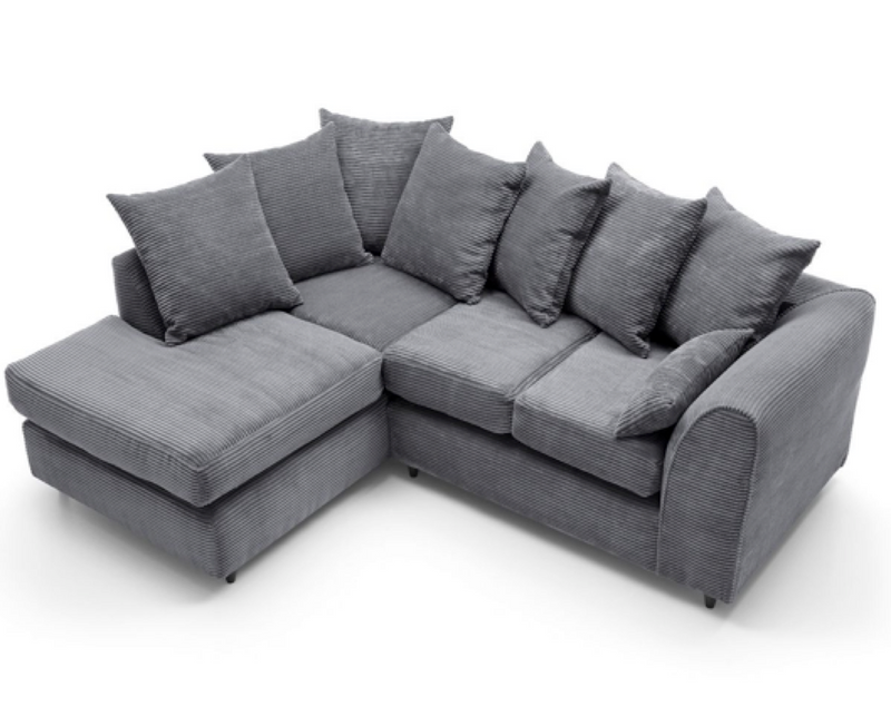 Tyler Left Hand Facing Corner Sofa - Grey