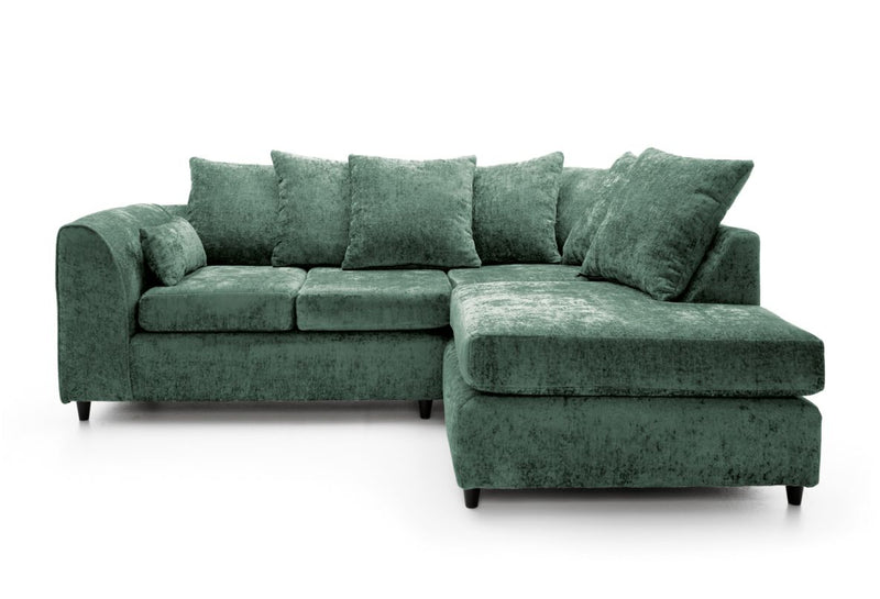 Heidi Right Hand Facing Corner Sofa - Rifle Green