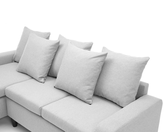 Noah Left Hand Facing Corner Sofa - Light Grey