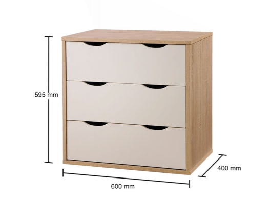 3 Drawer Chest-White