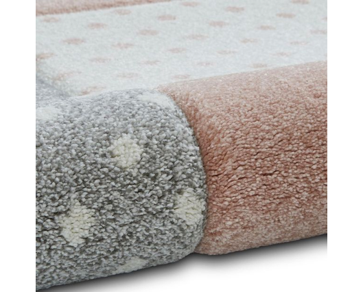 Hearts + Stars Kids  Rug  - Pink - 120cm x 170cm