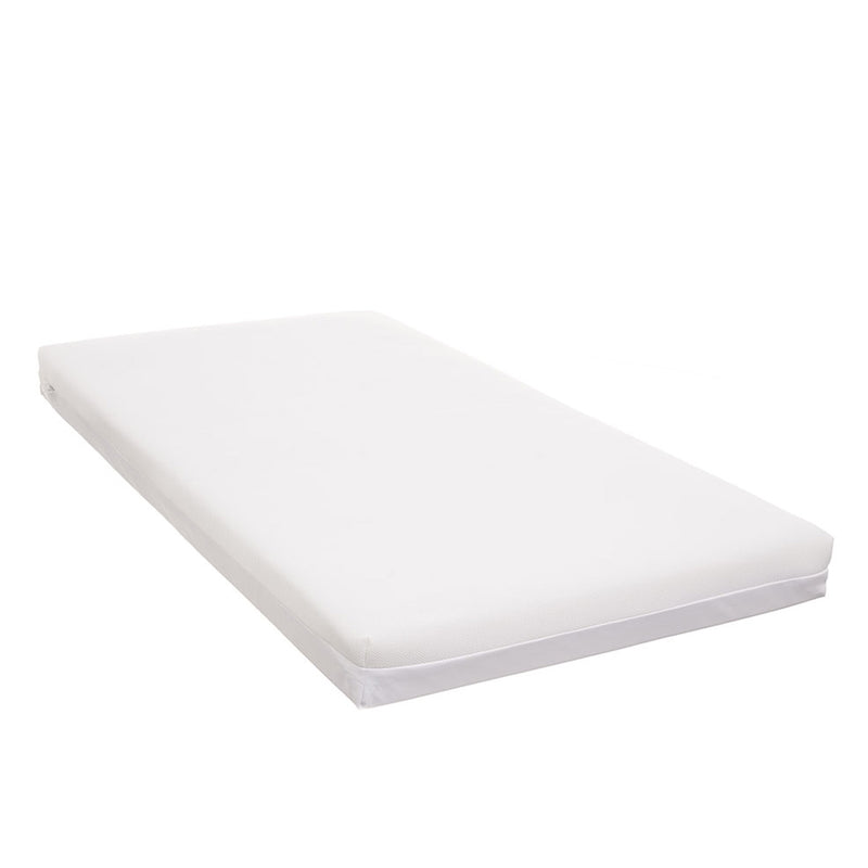 Seren Cot Bed & Breathable Mattress-White
