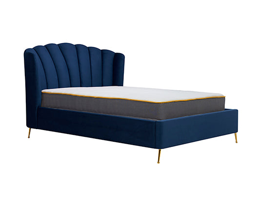 Layla Double Ottoman Bed - Midnight Blue