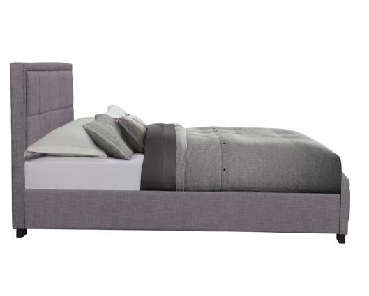 Harrison King Size Bed-Grey