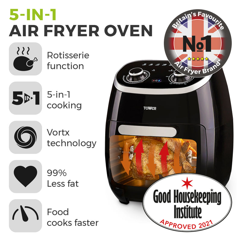 Tower Xpress 11L 5 in 1 Air Fryer Black