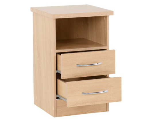 Neptune 2 Drawer Bedside - Sonoma Oak Effect