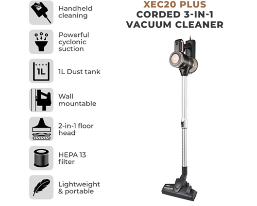 Tower RXEC20 Corded 3-in-1 Vacuum Cleaner Rose Gold