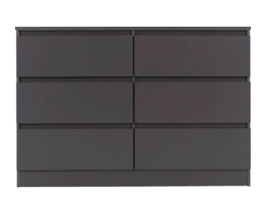 Marcus 6 Drawer Chest - Grey