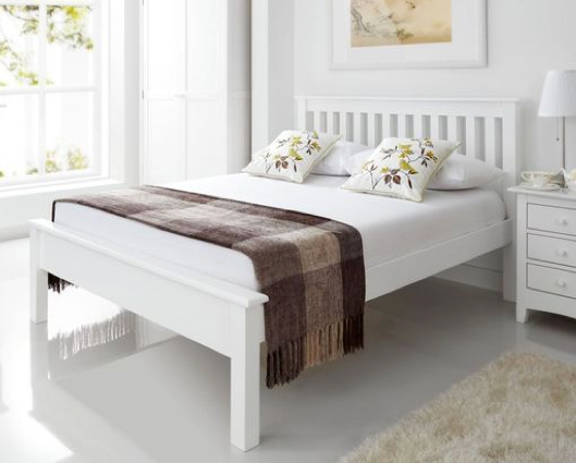 Corona Low-End Double Bed - White