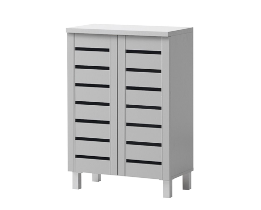 Tall 2 Door Shoe Cabinet-Grey