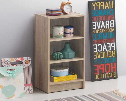 Small Narrow Bookcase-Oak