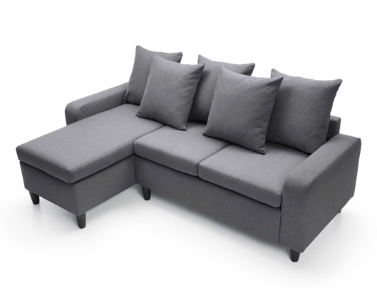 Noah Left Hand Facing Corner Sofa - Dark Grey