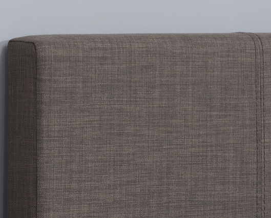 Single Beda Fabric Ottoman-Grey