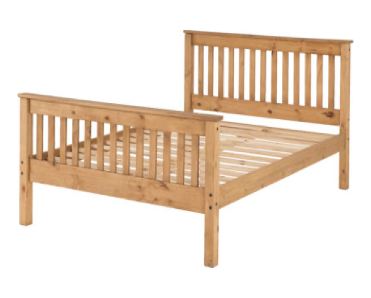 Matteo 5' Bed High Foot End - Distressed Waxed Pine