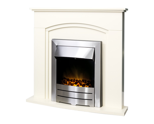 Violet Fireplace Suite in Cream, 39 Inch