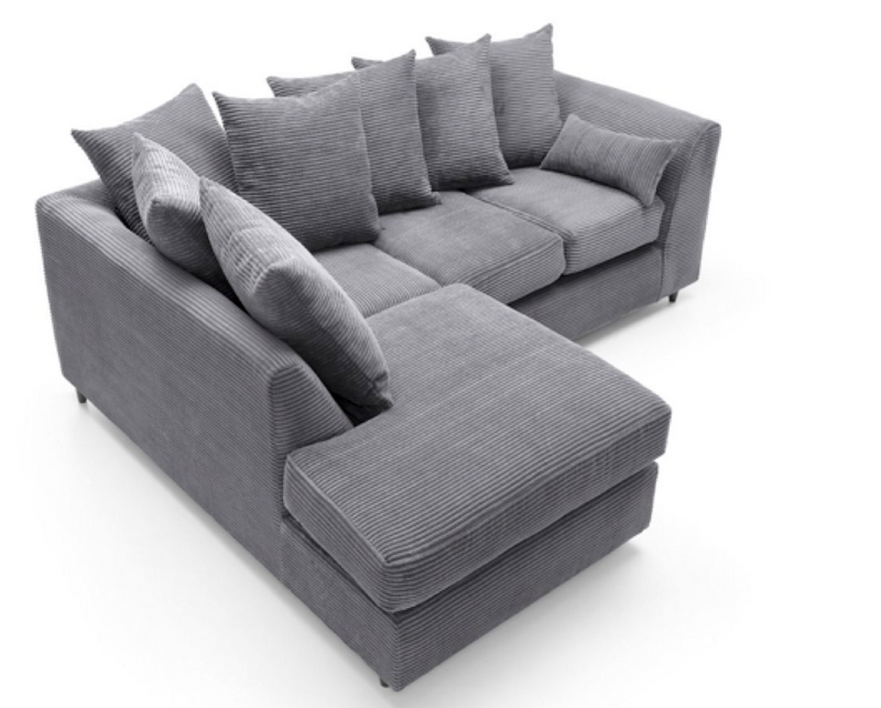 Tyler Left Hand Facing Corner Sofa - Grey