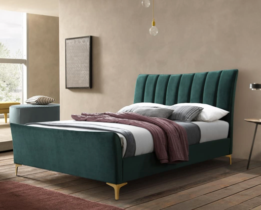 Cora King Size Bed - Green