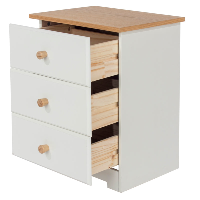 Colorado 3 Drawer Bedside Cabinet