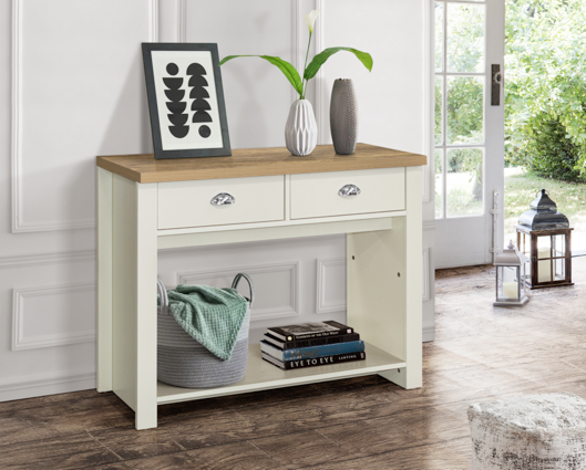 Harper 2 Drawer Console Table-Cream