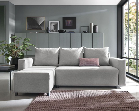 Otto Left Hand Facing Corner Sofa - Light Grey