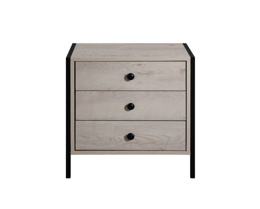 Zulu Nightstand with 3 Drawers-Ash Oak