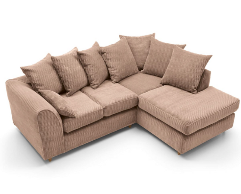 Tyler Right Hand Facing Corner Sofa - Brown