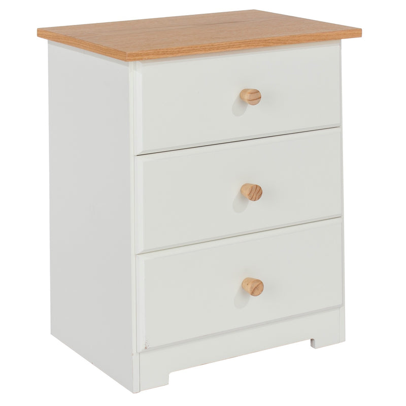 Colorado 3 Drawer Bedside Cabinet