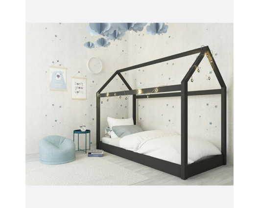 Haskell Single Bed Black