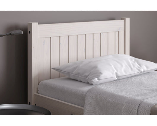 Rea Single Bed-White Washed