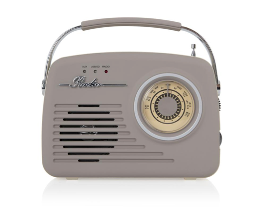 Vintage 1950's Style AM/FM-Taupe