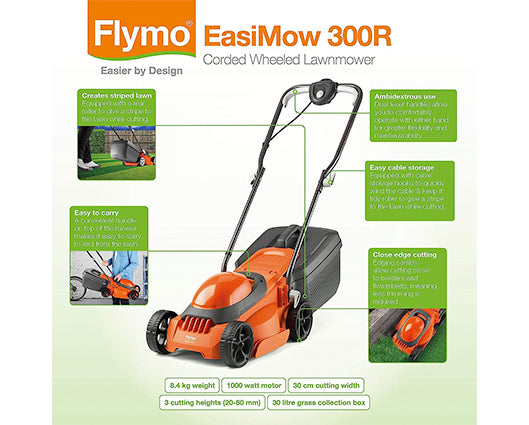 Flymo EasiMow 300R Lawn Mower and MiniTrim Grass Trimmer