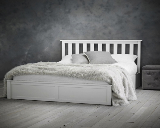 Olave Double Bed White